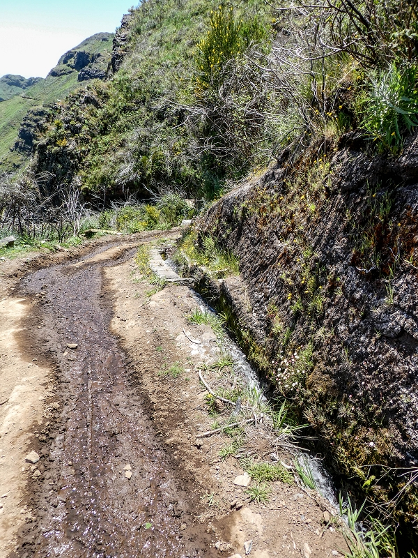 Levada do Lombo do Mouro — Beginn ('Madre') an der ER 110, das Felstor und die ersten 100 Meter — Foto 6
